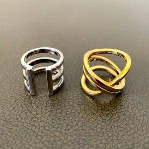 Set of size 6 Ann Taylor rings.